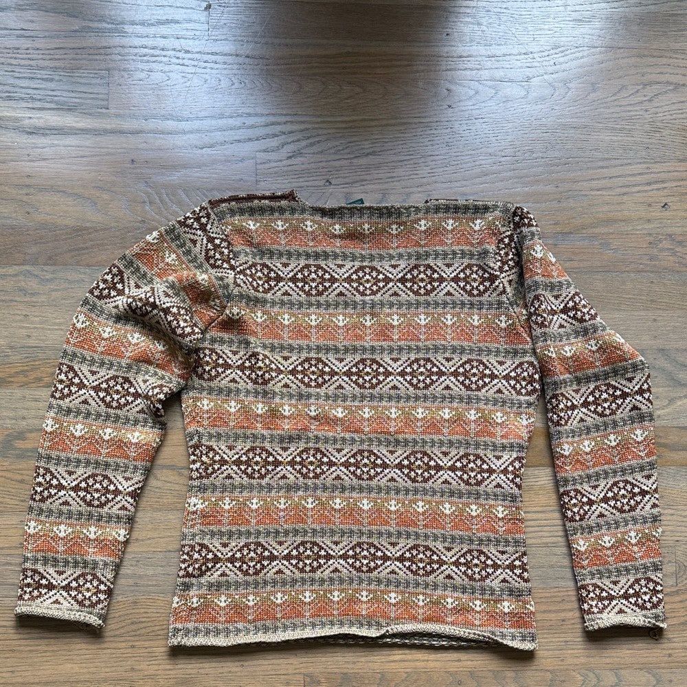 Lauren Ralph Lauren Earthy Toned Knit Sweater 90s vintage size M - Picture 11 of 12